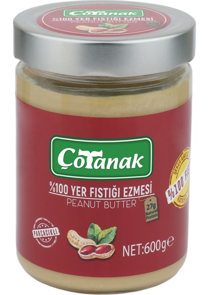 600 gr % 100 Fıstık Ezmesi