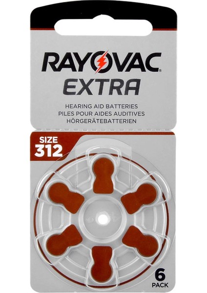 Extra 312 Numara Işitme Cihazı Pili 6'lı Paket