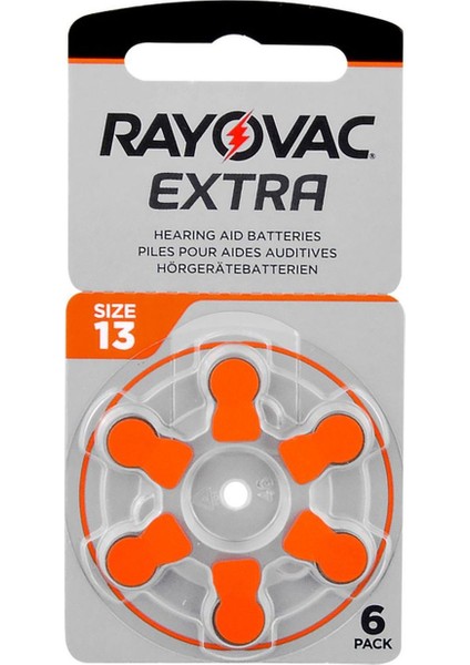 Extra 13 Numara Işitme Cihazı Pili 6'lı Paket