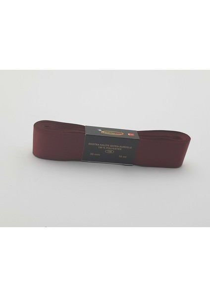 Saten Kurdele Bordo Renkte 3 cm Genişlik 10 mt Uzunluk (1 Adet)
