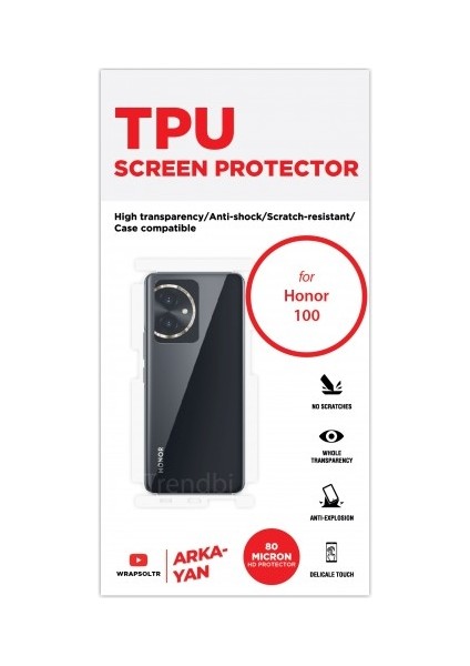 Honor 100 Arka ve Yan Koruyucu Tpu Film fiyatları