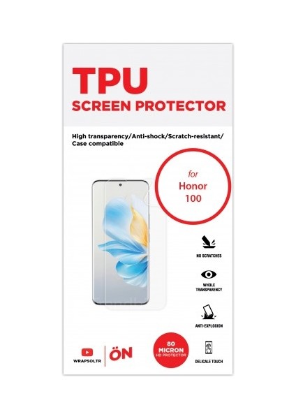 Honor 100 Ekran Koruyucu Tpu Film fiyatları