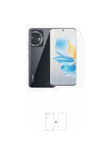 Honor 100 Ön, Arka ve Yan 360 Derece Tam Kaplama Poliüretan Film
