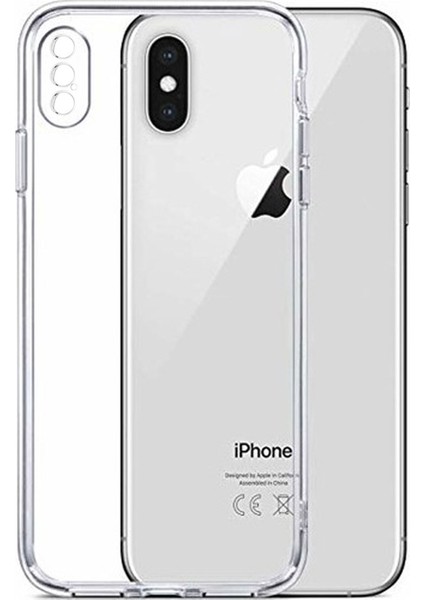 iPhone Xs Max Kılıf Şeffaf Kamera Korumalı Yumuşak Silikon