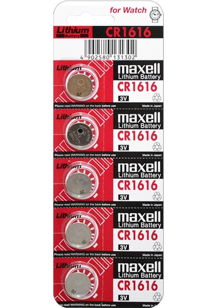 Shopzum Pil Düğme 1616 3V (Beşli Paket) Maxell