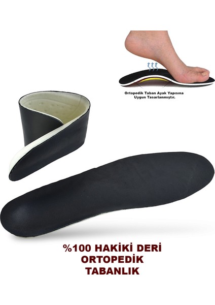 01HK Hakiki Deri Erkek Kadın Ortopedik Tabanlık Unisex Ortopedik Deri Taban