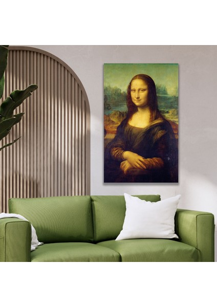 Tekli Dikey Kanvas Duvar Tablosu Leonardo Da Vinci Mona Lisa