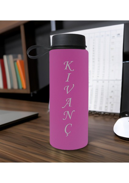 Gift Kişiye Özel Isimli Pembe Renkli Cam Matara 500ML, Sevgiliye, Arkadaşa Hediye, Isimli Cam Matara, Ofis Hediyesi fiyatları
