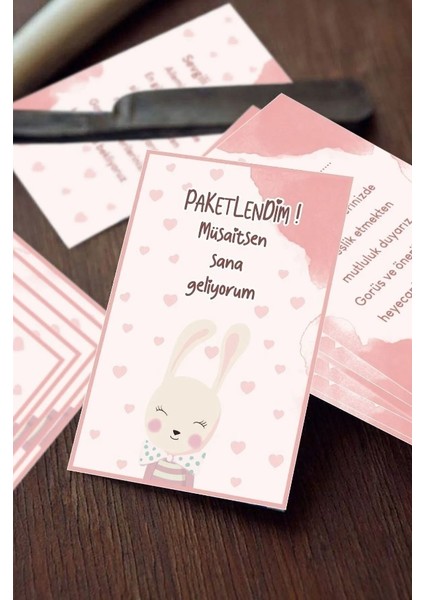 Paketlendim Geliyorum Teşekkür Kartı 100 Adet