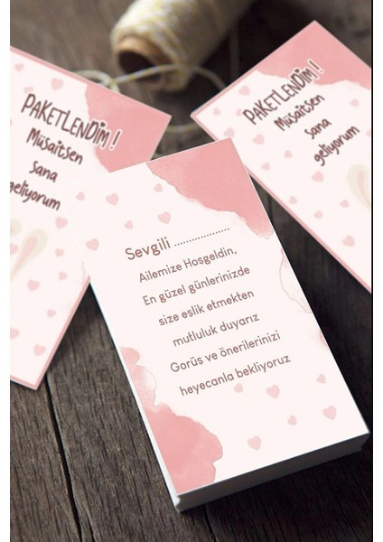 Paketlendim Geliyorum Teşekkür Kartı 100 Adet fiyatları
