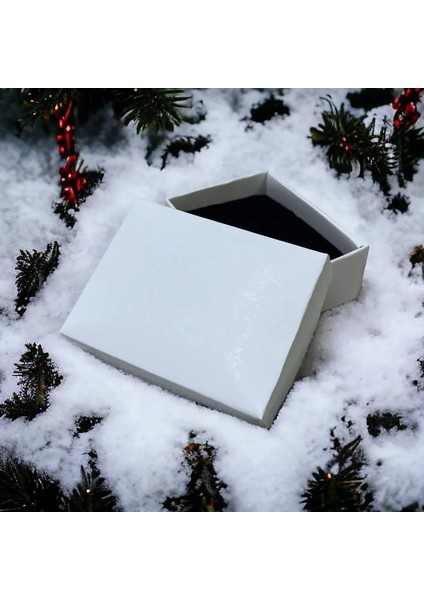 Saf Beyaz Süngerli Takı Kutusu 8x6x3cm Kolye, Bileklik, Mini Set Kutusu 25 Adet Demonte Sevk fiyatları