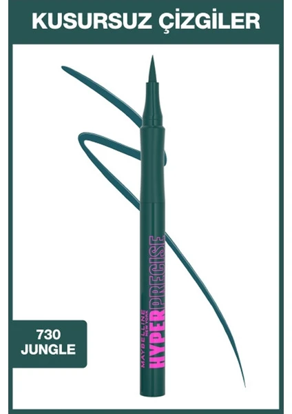 Maybelline New York Hyper Precise All Day Likit Liner 730 Jungle Green