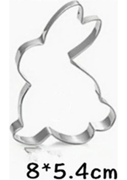 9-Tavşan Stili 9 Şekiller Tavşan Paslanmaz Çelik Kalıp Paskalya Yumurtası Mutfak Aksesuarları 3D Çerez Kesici Dıy Pişirme Dekor Pasta Modelleme Araçları (Yurt Dışından)