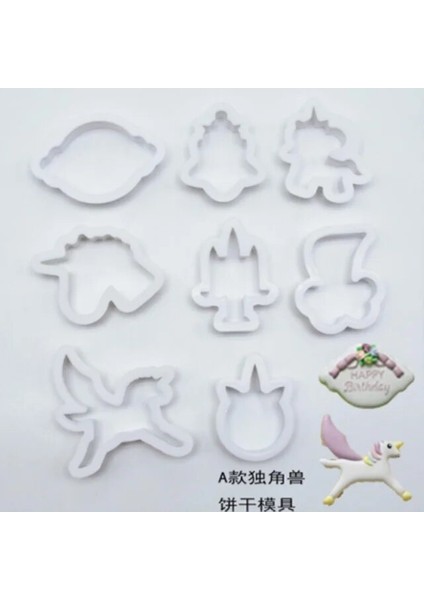 Bir Stil Et Dıy Sevimli Karikatür Unicorn At Şekli Fondan Kek Kurabiye Kesici Kalıp Bisküvi Dekorasyon Kalıpları Mutfak Pişirme Araçları Lot (Yurt Dışından)