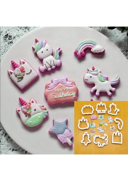 Bir Stil Et Dıy Sevimli Karikatür Unicorn At Şekli Fondan Kek Kurabiye Kesici Kalıp Bisküvi Dekorasyon Kalıpları Mutfak Pişirme Araçları Lot (Yurt Dışından) fiyatları