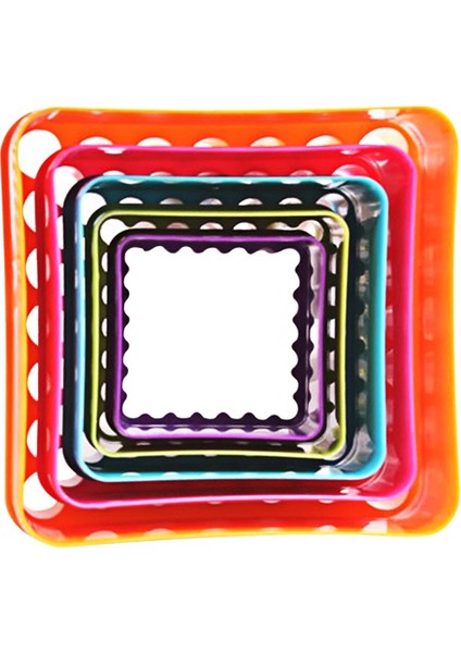 Kare Tarzı Et Çerez Kesici Çeşitli Şekil Bisküvi Makinesi Pasta Kesici Plastik Pişirme Kalıbı Fondan Jöle Kalıbı Bakeware (Yurt Dışından)