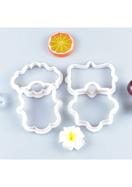 4 Adet Tarzı Vintage Plak Çerçeve Çerez Kesici Damga Seti Plastik Dıy Bisküvi Kalıbı Fondan Kek Dekorasyon Araçları Gıda Baskı Kalıbı (Yurt Dışından) fiyatları