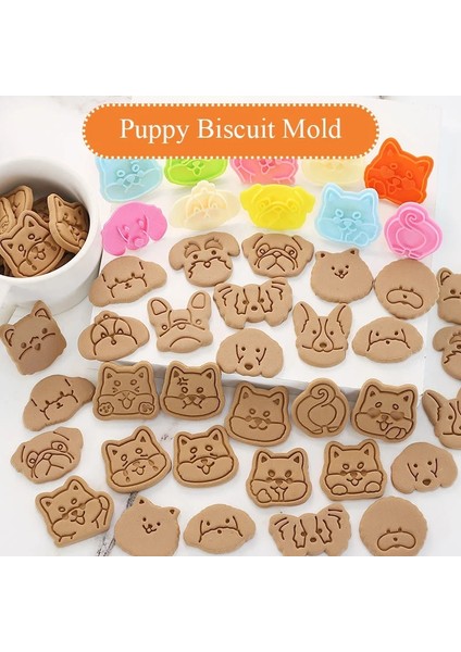 Stil 7 Stili Karikatür Küçük Hayvan Shiba Inu Köpek Dıy Bisküvi Kalıp Sevimli Köpek 3D Üç Boyutlu Presleme Bisküvi Mutfak Pişirme Araçları (Yurt Dışından) modelleri