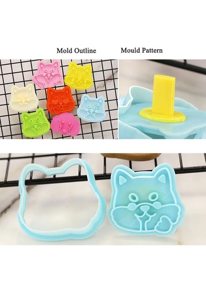 Stil 7 Stili Karikatür Küçük Hayvan Shiba Inu Köpek Dıy Bisküvi Kalıp Sevimli Köpek 3D Üç Boyutlu Presleme Bisküvi Mutfak Pişirme Araçları (Yurt Dışından) indirimleri