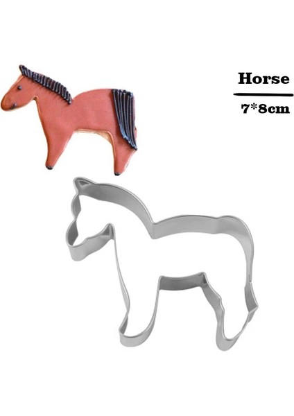 Bej Tarzı Paslanmaz Çelik 3D Hayvan Çerez Kesici, Köpek Geyik Bisküvi Kabartma Kalıp Kek Kalıbı Mutfak Aksesuarı Pişirme Pasta Araçları (Yurt Dışından)
