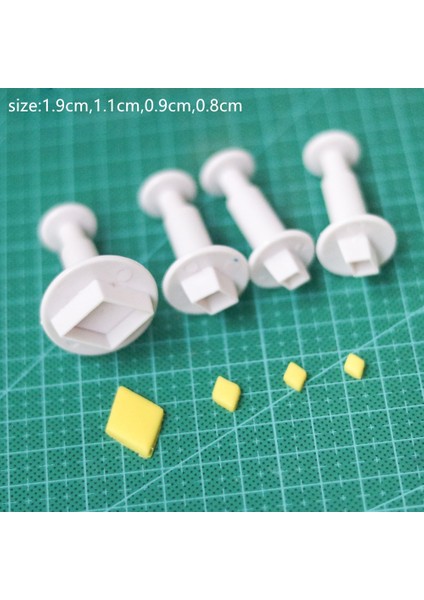 No.4 Tarzı Geometri Çerez Kesici Çerez Kalıbı Pişirme Fondan Kek Dekorasyon Araçları Yıldız Çember Çerez Kesiciler 3D Kil Bisküvi Kalıp Formları (Yurt Dışından)