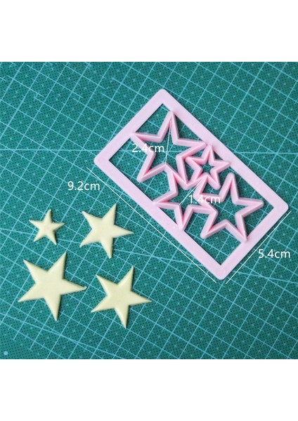 No.4 Tarzı Geometri Çerez Kesici Çerez Kalıbı Pişirme Fondan Kek Dekorasyon Araçları Yıldız Çember Çerez Kesiciler 3D Kil Bisküvi Kalıp Formları (Yurt Dışından) indirimleri