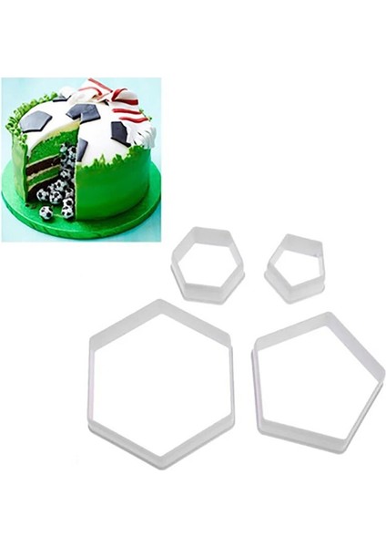 4 Adet Futbol Şekilli Kek Çikolata Fondan Kalıp Plastik Baskı Bisküvi Kurabiye Dekorasyon Embosser Yapıştır Sabun Kesici Damga (Yurt Dışından) fırsatları