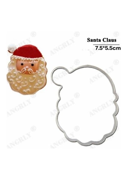 Yeşil Stil Noel Çerez Kesici Paslanmaz Çelik Kesim Şeker Bisküvi Kalıbı Pişirme Araçları Noel Teması Metal Kesiciler Kalıp Kar Tanesi Kar (Yurt Dışından)