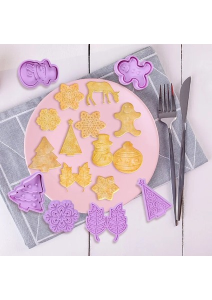 B03 Stili 1 Takım Merry Christmas Kek Kurabiye Kalıbı Noel Baba Elk Kar Tanesi Kabartma Kalıp Ev Partisi El Yapımı Kurabiye Pişirme Pan Aracı (Yurt Dışından) modelleri