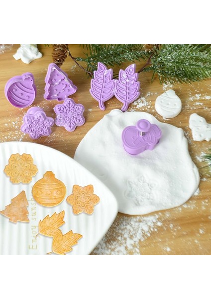 B03 Stili 1 Takım Merry Christmas Kek Kurabiye Kalıbı Noel Baba Elk Kar Tanesi Kabartma Kalıp Ev Partisi El Yapımı Kurabiye Pişirme Pan Aracı (Yurt Dışından) fırsatları
