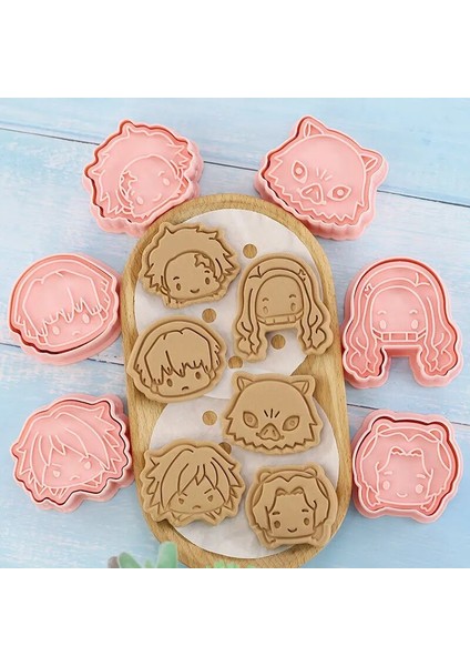 6 Adet Bir Stil Demon Slayer Bisküvi Kalıbı Kurabiye Kesici ve 3D Basın Noel Kesiciler Bisküvi Damgası Fondan Kalıp Pişirme Sugarcraft Kalıp (Yurt Dışından) fiyatları