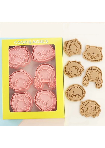 6 Adet Bir Stil Demon Slayer Bisküvi Kalıbı Kurabiye Kesici ve 3D Basın Noel Kesiciler Bisküvi Damgası Fondan Kalıp Pişirme Sugarcraft Kalıp (Yurt Dışından) fırsatları