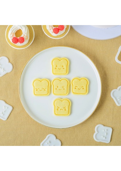 Stil E Kesici Olmayan Stil Kurabiye Kalıbı Sevimli Mini Tost Kurabiye Bisküvi Damga Basın Kalıp Çerez Kesici Sugarcraft Fondan Kek Dekorasyon Araçları (Yurt Dışından) fırsatları