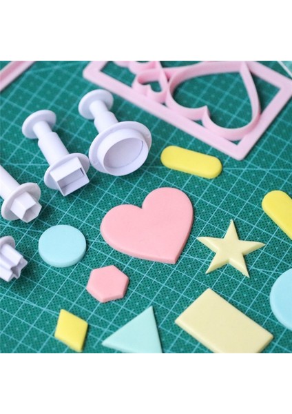 No.8 Stili Geometri Çerez Kesici Çerez Kalıbı Pişirme Fondan Kek Dekorasyon Araçları Yıldız Çember Çerez Kesiciler 3D Kil Bisküvi Kalıp Formları (Yurt Dışından) fiyatları