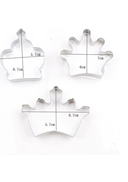 3 Adet Stil Xınaher Paslanmaz Çelik Prenses Taç Kral Kraliçe Parti Kurabiye Kesici Kek Bisküvi Pişirme Aracı Kalıp Pişirme Araçları Kek Için (Yurt Dışından) modelleri