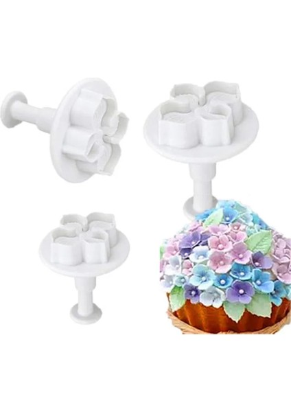 3 Adet Tarzı Et Ortanca Fondan Kek Dekorasyon Sugarcraft Piston Çerez Kesici Çiçek Çiçeği Kalıp Ev Kek Araçları (Yurt Dışından) indirimleri