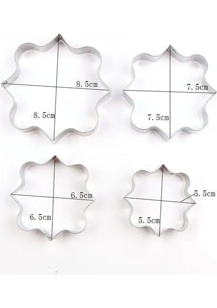 01 Kare Stili Sıcak Satış Kurabiye Kesici Seti Dıy Pasta Fondan Kalıp Paslanmaz Çelik Sugarcraft Kek Kalıbı Dekorasyon Çerçeve Kesiciler Gyh (Yurt Dışından)