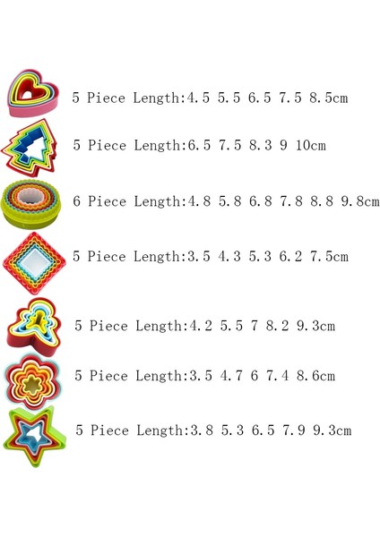 Kalp Tarzı Lastic Kurabiye Kesici Bisküvi Kalıbı Gökkuşağı Hamur Kesici Noel Ağacı Çiçek Şekli Pasta Kalıp Pişirme Dekorasyon (Yurt Dışından) modelleri