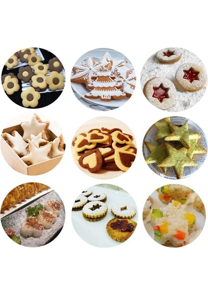 Kalp Tarzı Lastic Kurabiye Kesici Bisküvi Kalıbı Gökkuşağı Hamur Kesici Noel Ağacı Çiçek Şekli Pasta Kalıp Pişirme Dekorasyon (Yurt Dışından) fırsatları
