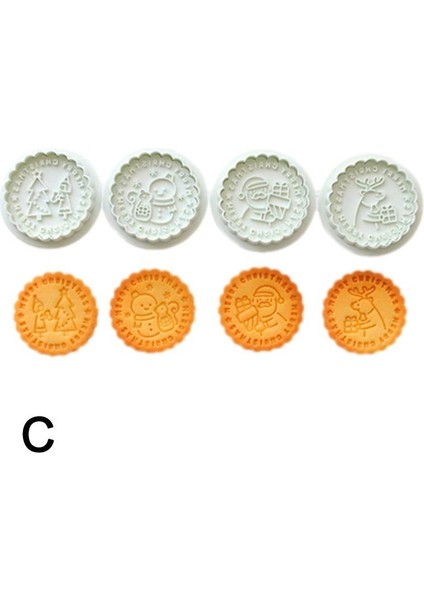 C Stili Sandviç Bisküvi Kalıbı 3D Kurabiye Presleme Kalıbı Çiçek Kalp Kalıbı Aşk Şekli Gün Pişirme Hayvan Meyve Noel Valentin N7J7 (Yurt Dışından)