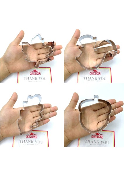 Kenıao Şükran Kurabiye Kesici Seti - 7pc - Balkabağı,türkiye, Bacak,akçaağaç Meşe Yaprağı,sincap,palamud Bisküvi Kalıpları - Paslanmaz Çelik (Yurt Dışından) fırsatları