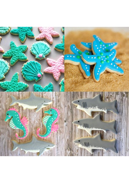 Okyanus Dünya Tarzı Gümüş Paslanmaz Çelik Kurabiye Kesiciler Hayvan Fondan Kek Kurabiye Bisküvi Kesici Dekorasyon Kalıp Pasta Pişirme Araçları (Yurt Dışından)