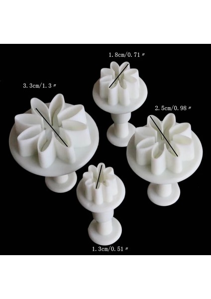 Papatya Stili Et Erik Papatya Kurabiye Piston Kesici Fondan Sakız Yapıştır Cupcake Yonca Kalıp Oval Bisküvi Kek Dekorasyon Basın Pasta Araçları (Yurt Dışından)