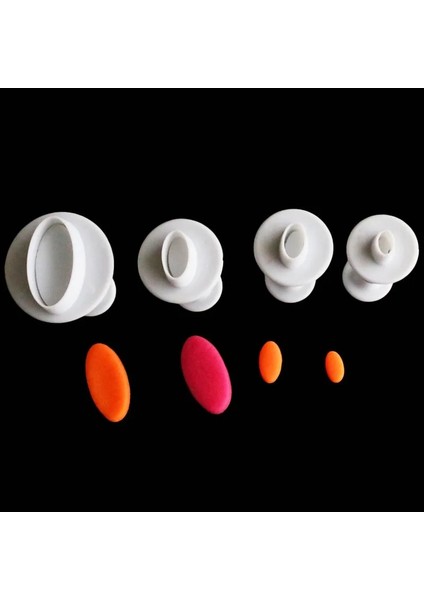 Papatya Stili Et Erik Papatya Kurabiye Piston Kesici Fondan Sakız Yapıştır Cupcake Yonca Kalıp Oval Bisküvi Kek Dekorasyon Basın Pasta Araçları (Yurt Dışından)