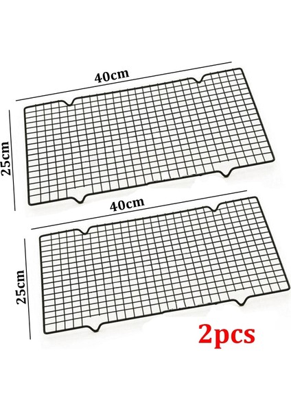 2 Adet 25X40CM L Tarzı Yapışmaz Metal Kek Soğutma Rafı Net Kurabiye Bisküvi Ekmek Muffin Kurutma Standı Soğutucu Tutucu Mutfak Pişirme Araçları Yjn (Yurt Dışından)