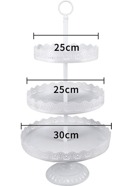 25X6.7CM Tarzı Transhome Beyaz Kek Standı Metal Tatlı Masa Yüksek Kek Tepsisi Noel Doğum Günü Partisi Düğün Için Macaron Cupcake Raf Standı (Yurt Dışından) fırsatları