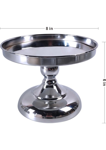 20CM Gümüş Tarzı Altın Gümüş Kek Standı Takım Elbise Kek Tepsisi Ev Dekorasyonu Tatlı Masa Dekorasyon Partisi Düğün Ekranı (Yurt Dışından)