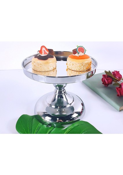 20CM Gümüş Tarzı Altın Gümüş Kek Standı Takım Elbise Kek Tepsisi Ev Dekorasyonu Tatlı Masa Dekorasyon Partisi Düğün Ekranı (Yurt Dışından) modelleri