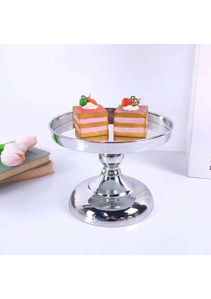 20CM Gümüş Tarzı Altın Gümüş Kek Standı Takım Elbise Kek Tepsisi Ev Dekorasyonu Tatlı Masa Dekorasyon Partisi Düğün Ekranı (Yurt Dışından) indirimleri