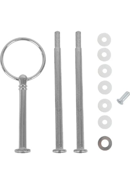 Altın 2 Katman Stili Katmanlar Kek Tabağı Stand Kolu Uydurma Donanım Çubuk Altın Gümüş Yüzük Kek Tava Şişleri Tatlı Dekorasyon Araçları (Yurt Dışından) fırsatları